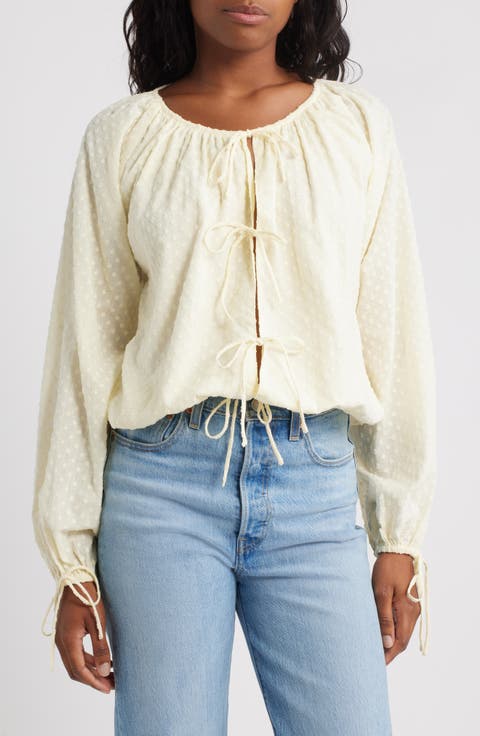 Clip Dot Tie Front Top