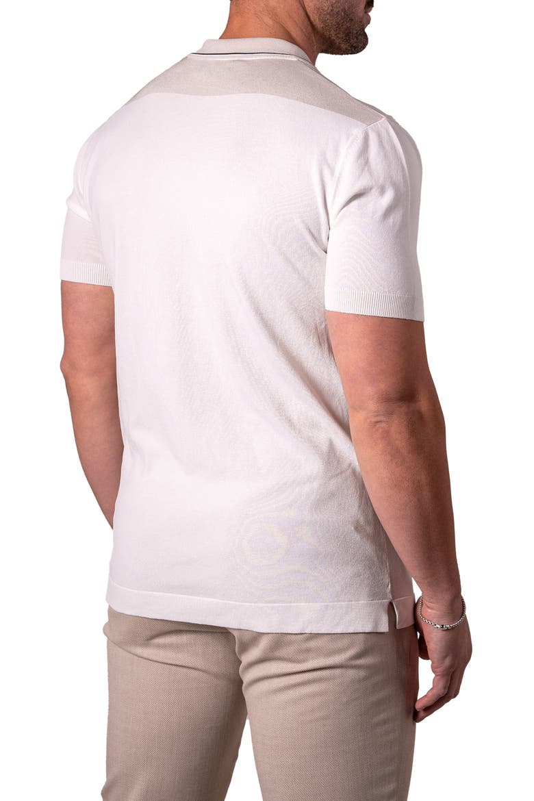 Tipped Colorblock Polo, Alternate, color, WHITE