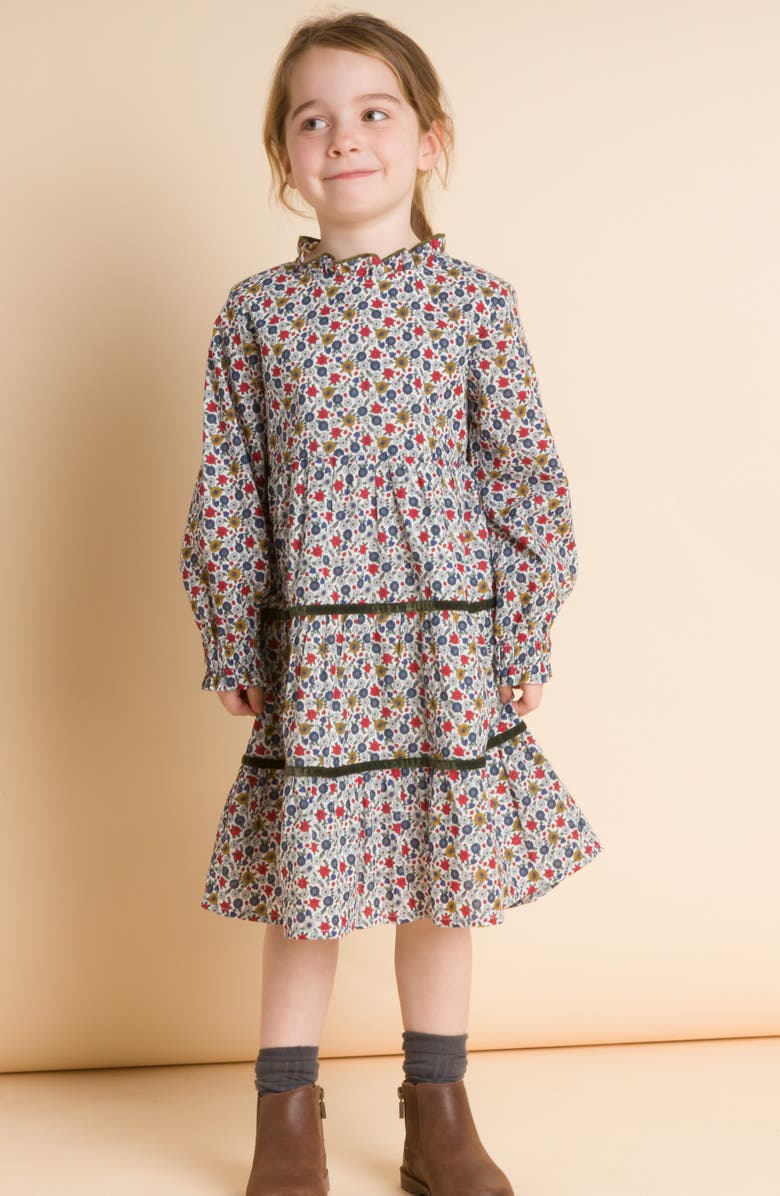 Beet World Kids' Lily Floral Tiered Dress, Alternate, color,