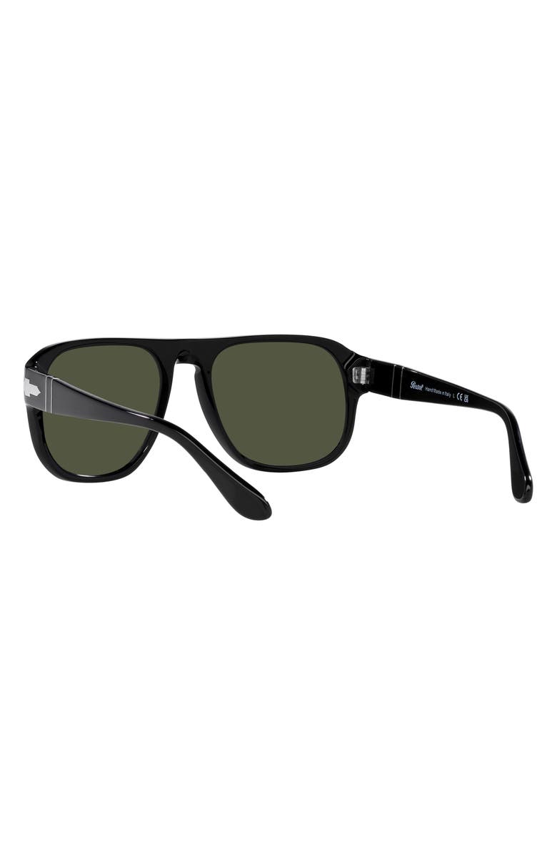 Persol 57mm Pillow Sunglasses, Alternate, color, Black