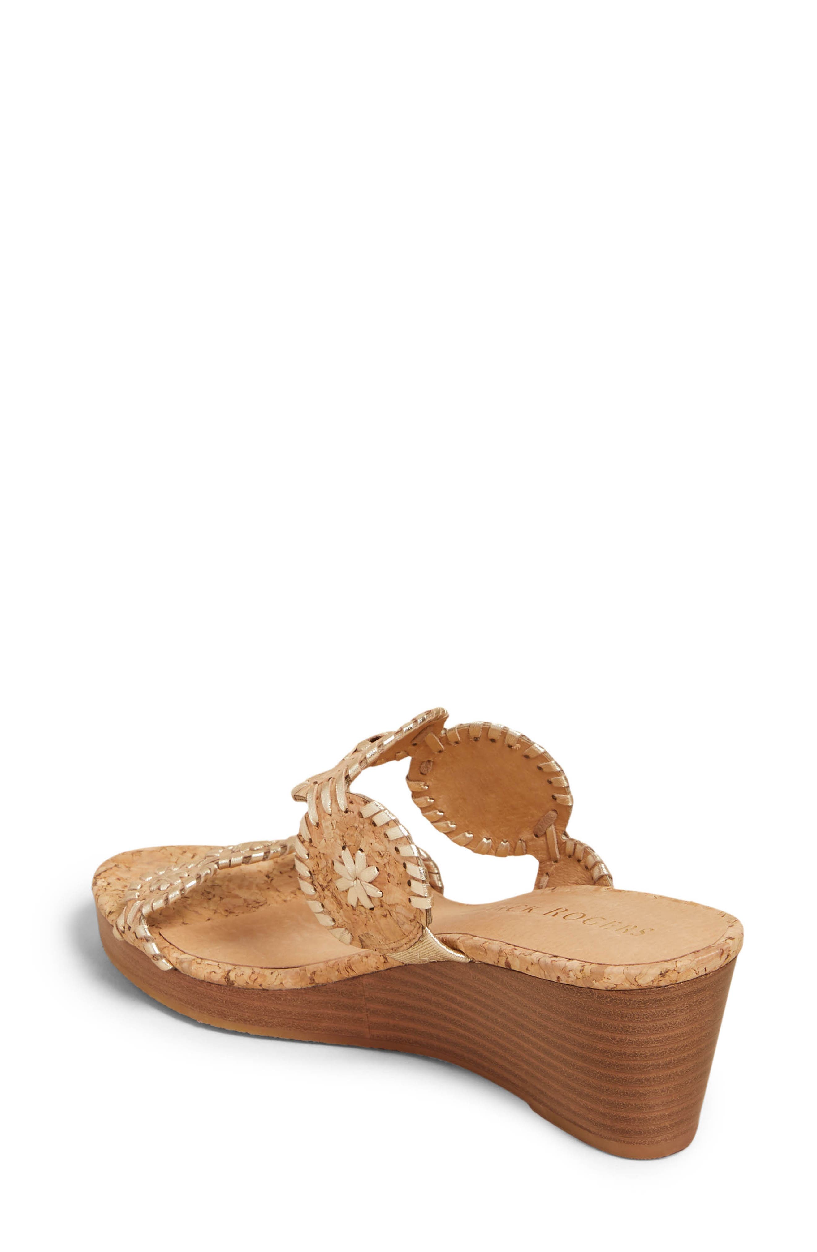 Lauren Wedge Slide Sandal, Alternate, color, NATURAL CORK/ GOLD