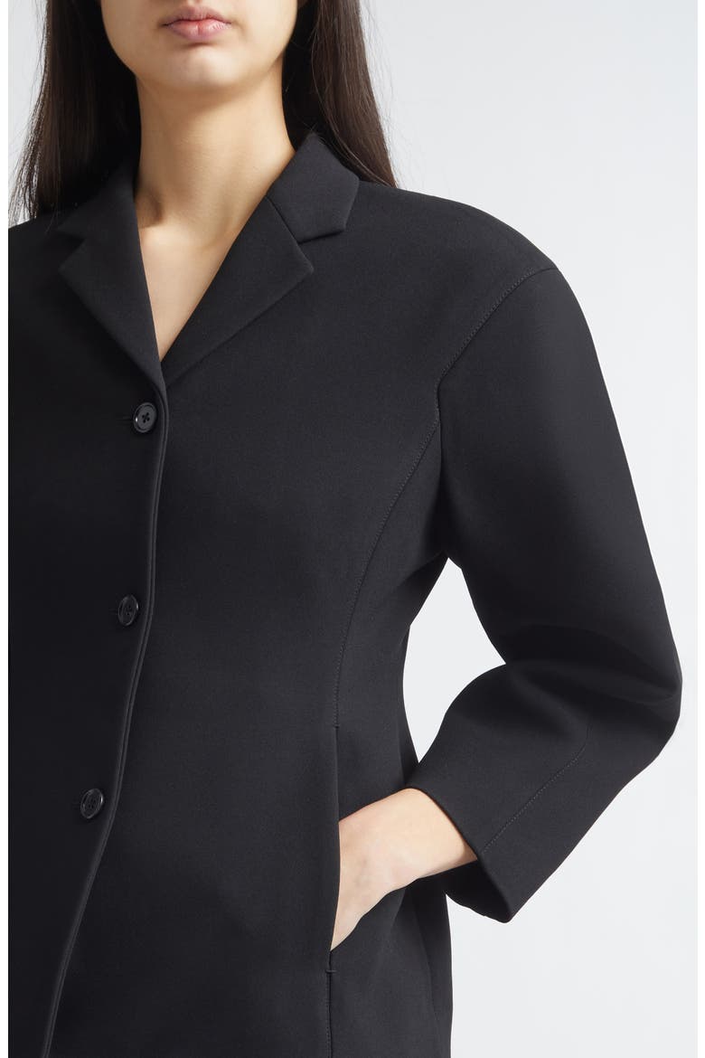 Sculpted Crepe Jacket, Alternate, color, BLACK