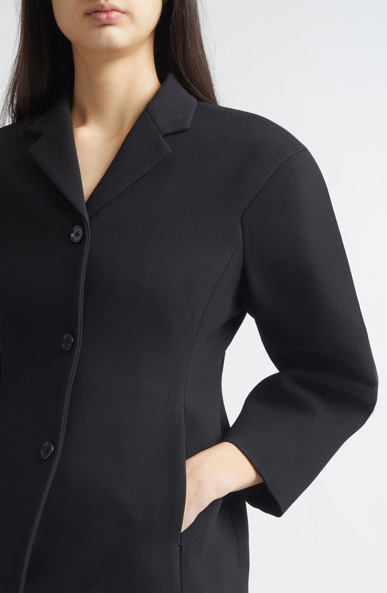 Jil Sander Sculpted Crepe Jacket, Alternate, color, Black