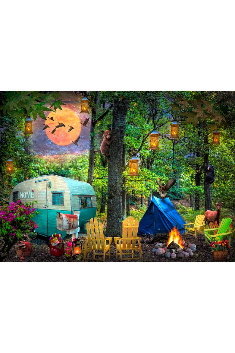 Summertime Camping 500 piece Jigsaw Puzzle for Adults Large Pieces, Alternate, color, Multicolor