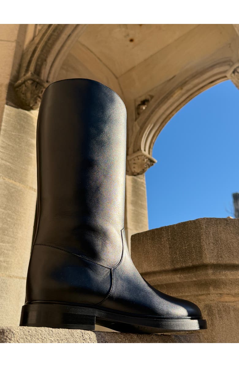 NEW AMENDMENT Bergen Riding Boot in Smooth Calf Leather, Alternate, color, Black Leather