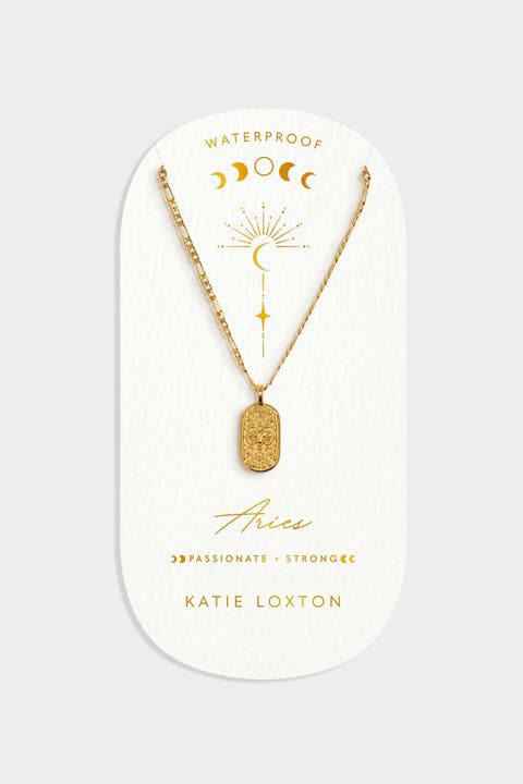 'Aries' Waterproof Gold Zodiac Necklace