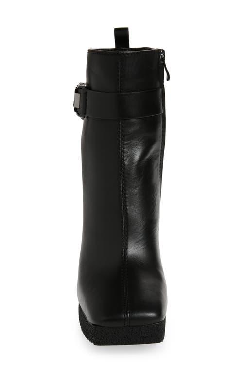 Dkny Zana Square Toe Platform Bootie In Black
