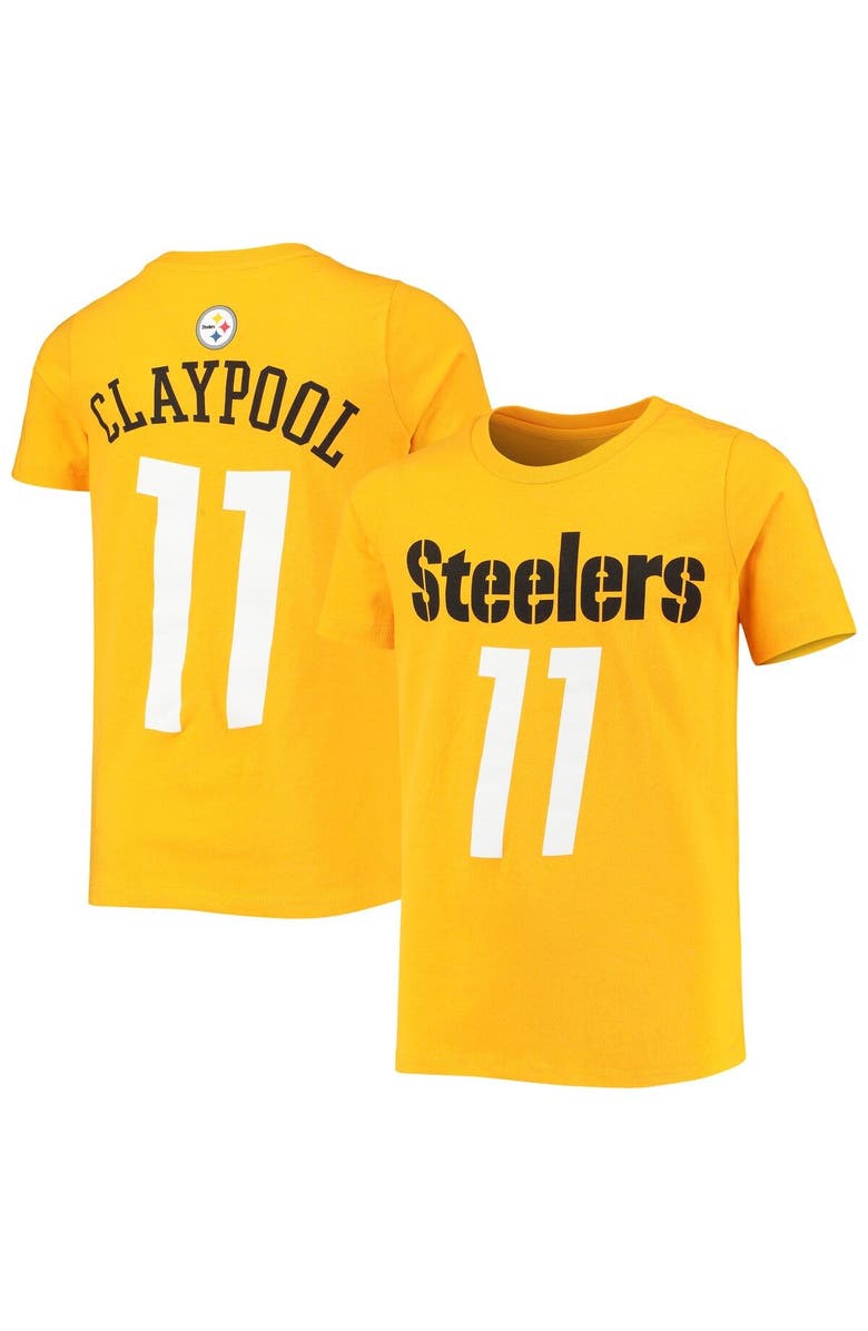 Outerstuff Youth Chase Claypool Gold Pittsburgh Steelers Mainliner Player Name & Number T-Shirt, Alternate, color, 