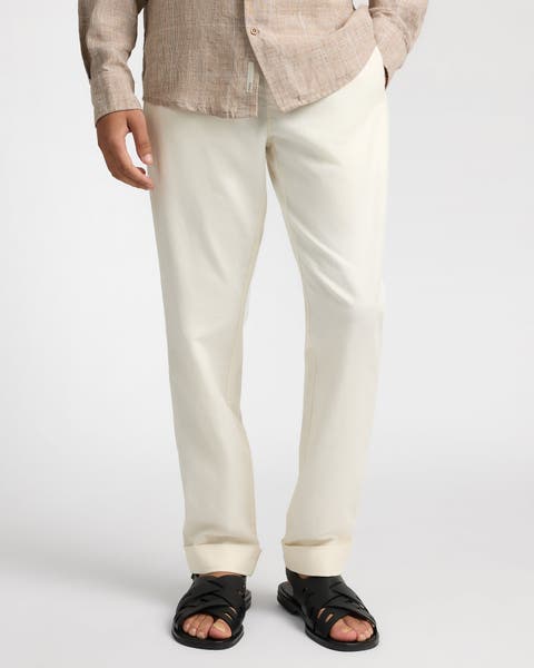 Linen Cotton Stretch Cuff Pant