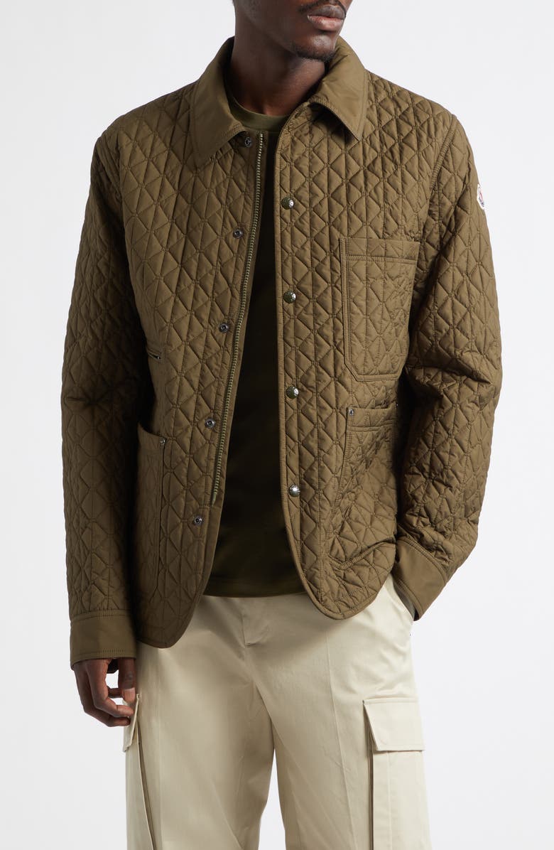 Moncler Theoline Quilted Down Jacket, Main, color, Backwoods