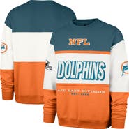 '47 Men's '47 Aqua/Orange Miami Dolphins Throwback Breeze Maximalist Sweatshirt