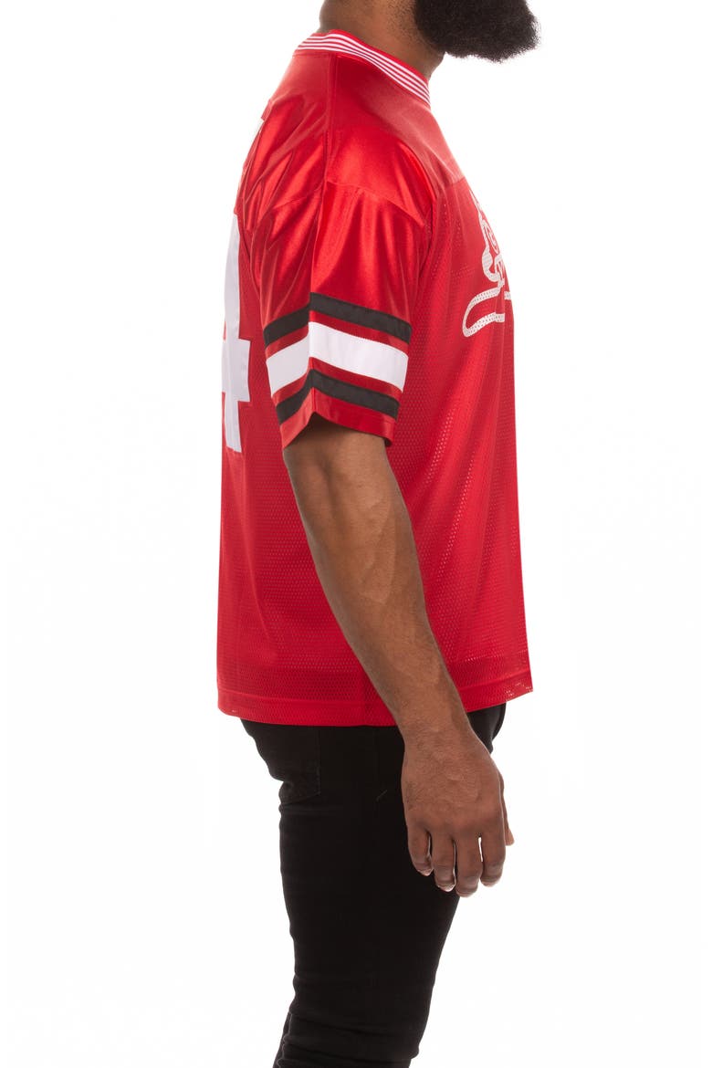 For Us Mesh T-Shirt, Alternate, color, POMPEIAN RED
