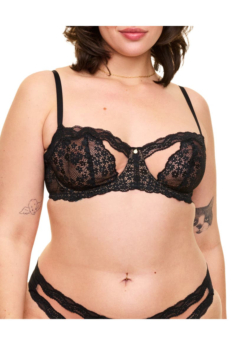 Melrose Unlined Balconette Bra, Main, color, Black