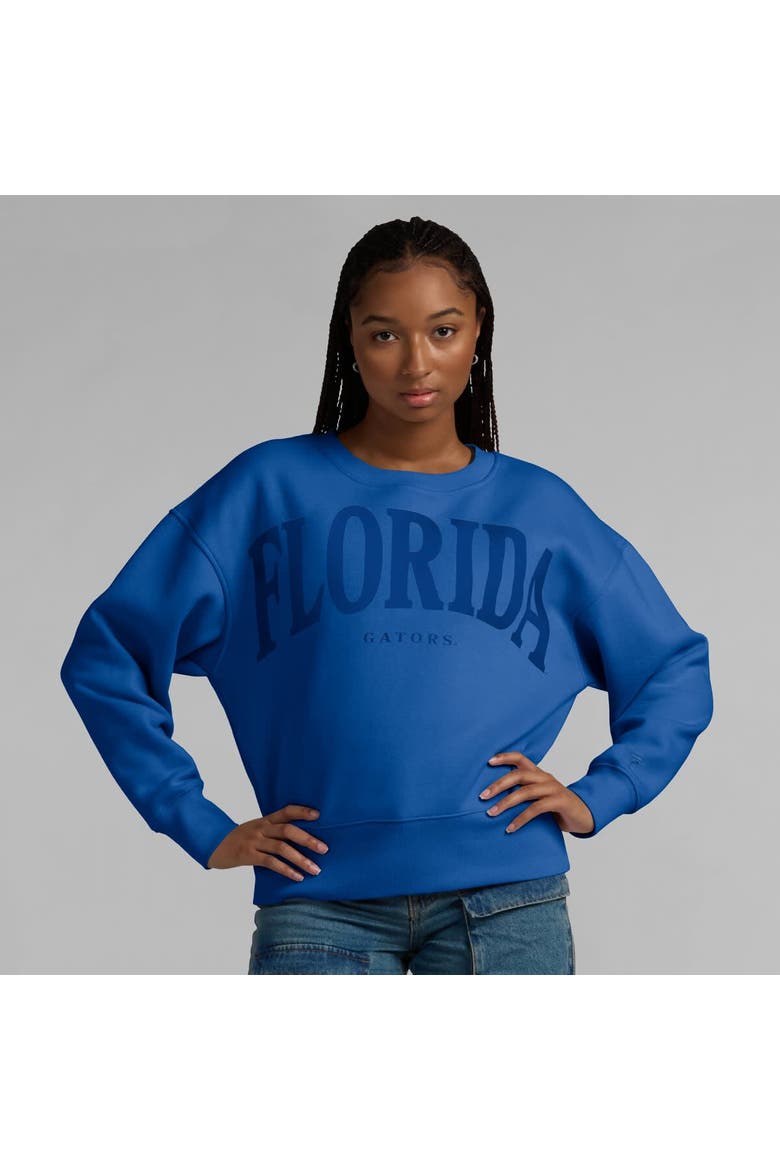 Women's Fanatics Royal Florida Gators Supersoft Flow Fleece Pullover Sweatshirt, Alternate, color, Royal