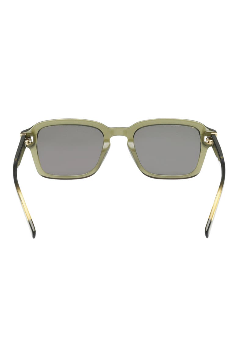 51mm Round Sunglasses, Alternate, color, SHINY LIGHT GREEN / GREEN
