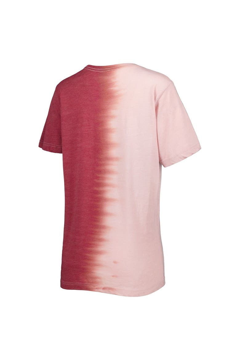 Women's Gameday Couture Cardinal Arkansas Razorbacks Find Your Groove Split-Dye T-Shirt, Alternate, color, Cardinal