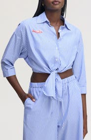 Sam Edelman Stripe Cotton Button-Up Shirt