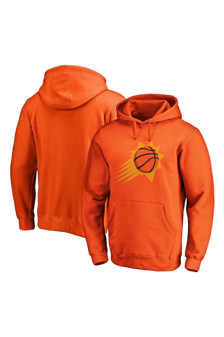 Men's Fanatics Branded Orange Phoenix Suns Icon Primary Logo Fitted Pullover Hoodie, Main, color, Orange
