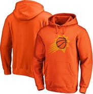 FANATICS Men's Fanatics Branded Orange Phoenix Suns Icon Primary Logo Fitted Pullover Hoodie