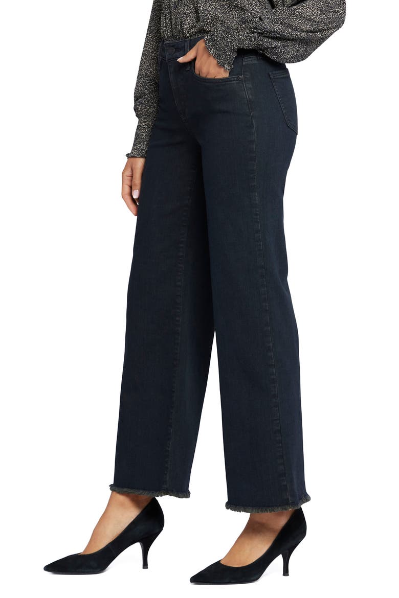 Teresa High Waist Raw Hem Ankle Wide Leg Jeans, Alternate, color, HUNTLEY