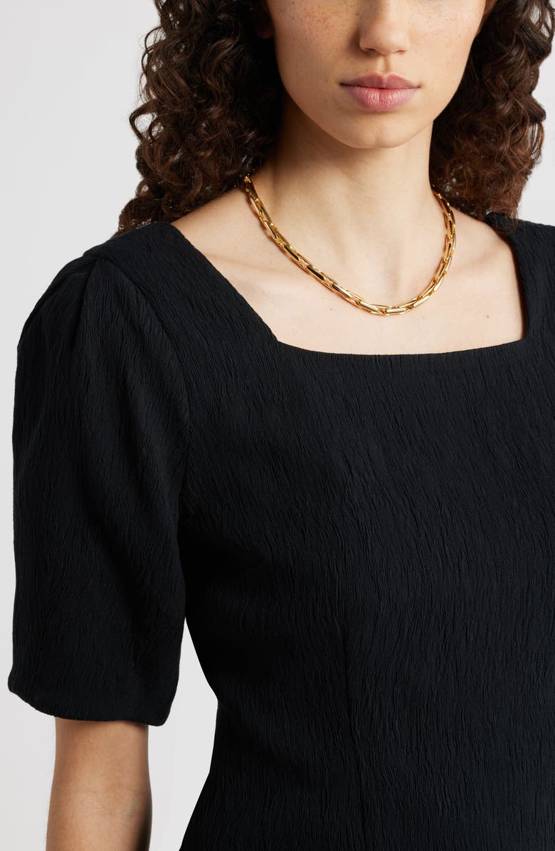 Nordstrom Texture Square Neck Top, Alternate, color, Black