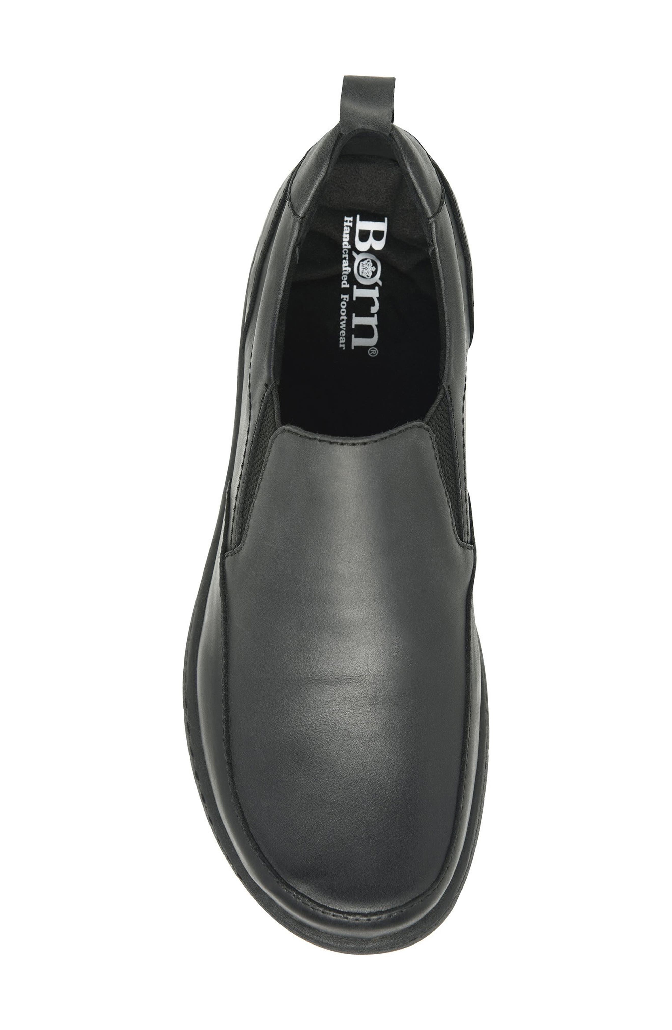 Børn Leeds Slip-On Sneaker, Alternate, color, Black Full Grain