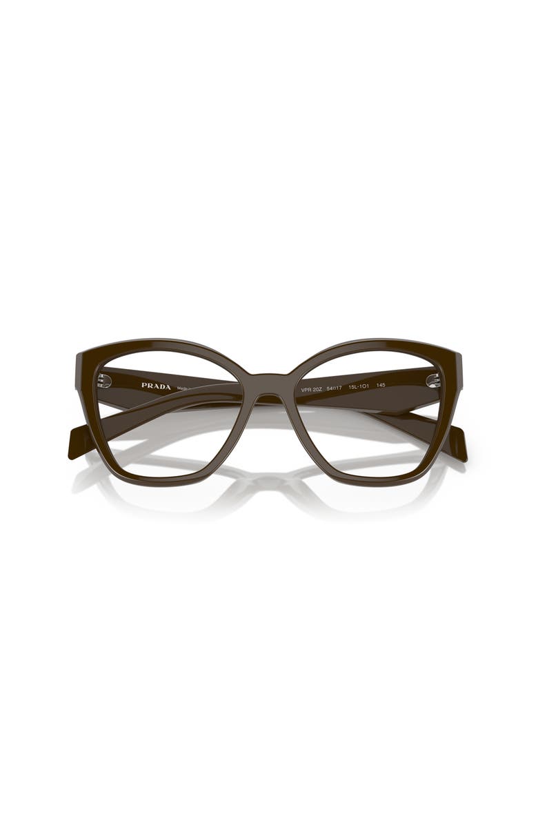 Prada 52mm Irregular optical glasses, Alternate, color, Brown