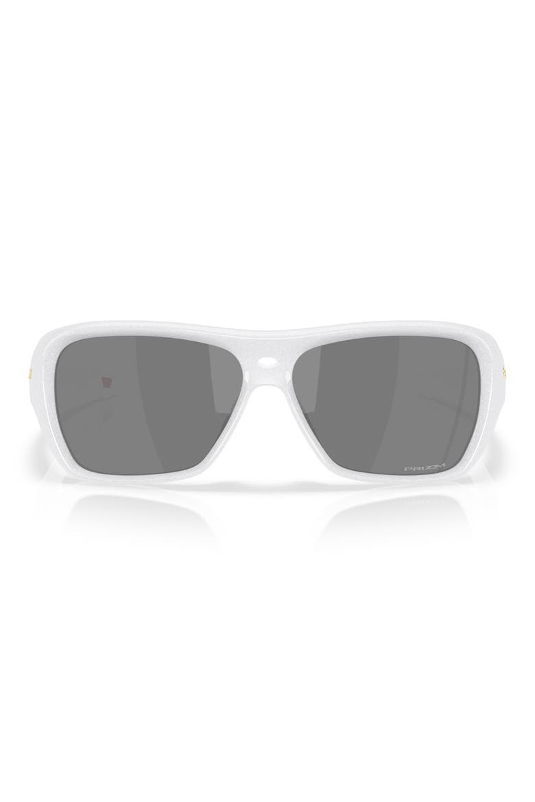 60mm Prizm™ Rectangular Sunglasses, Main, color, BLACK WHITE