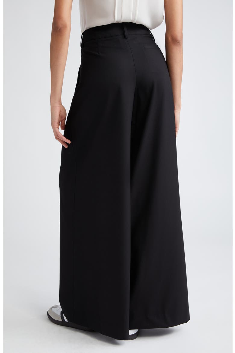 New Didi Wool Stretch Twill Wide Leg Pants, Alternate, color, BLACK