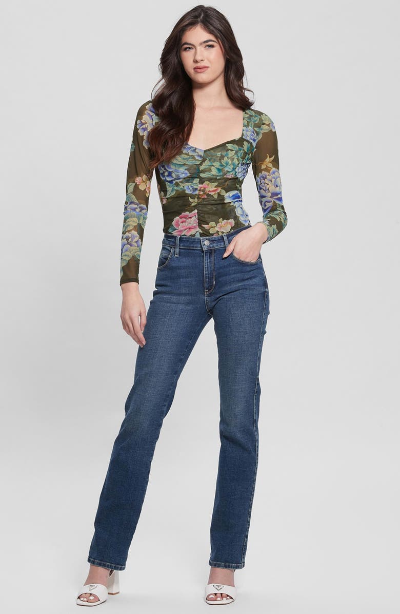 GUESS Reyla Floral Mesh Top, Alternate, color,