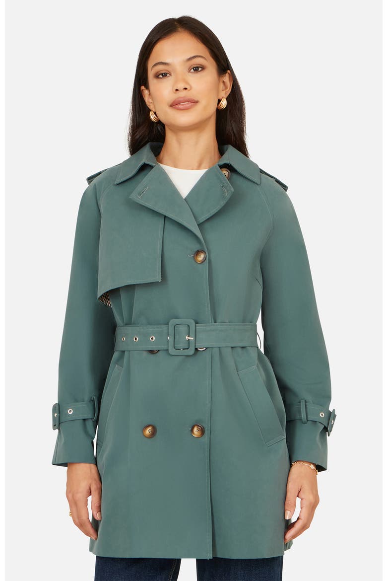 Belted Trench Coat, Main, color, Blue