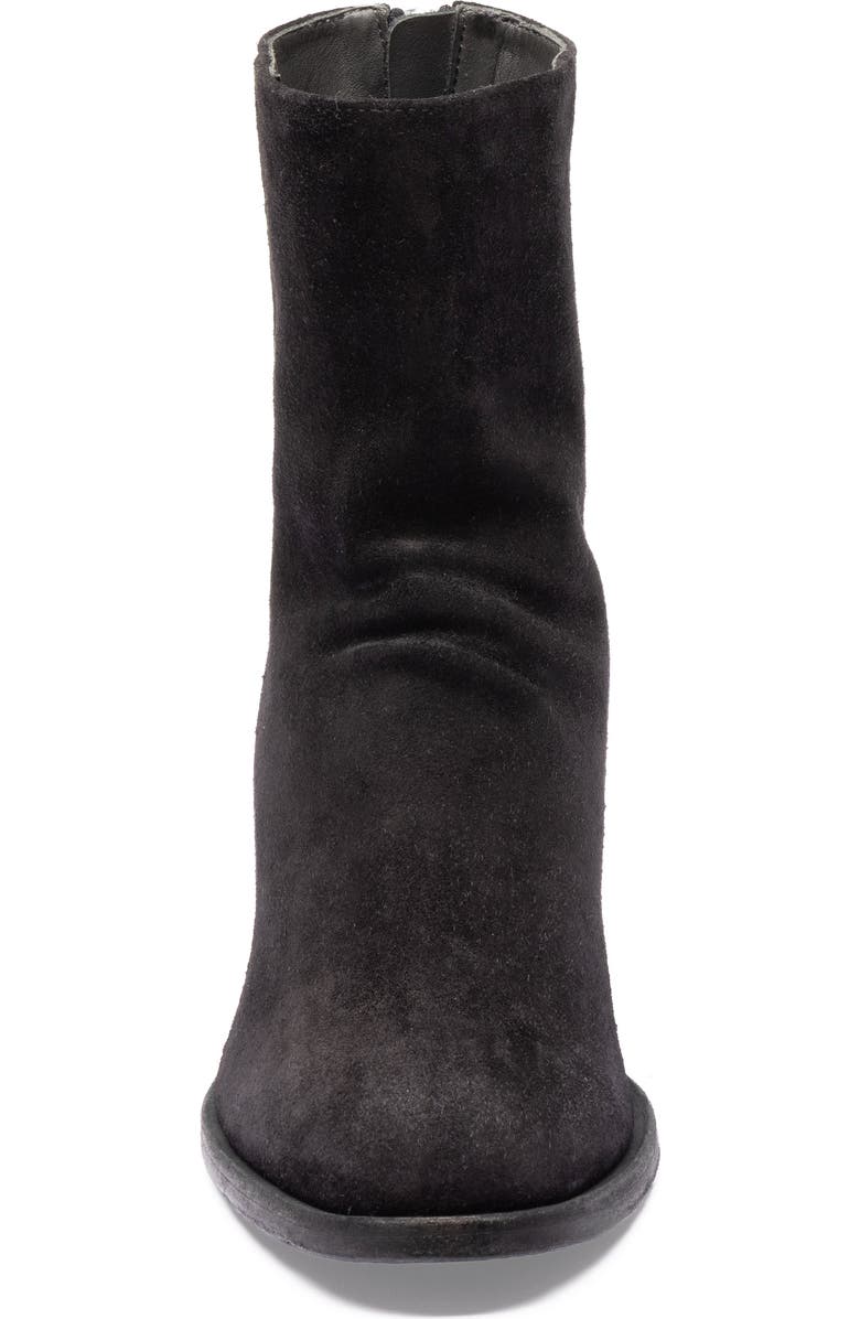 Officine Creative Sydne 010 Suede Pointed Toe Bootie, Alternate, color, Black