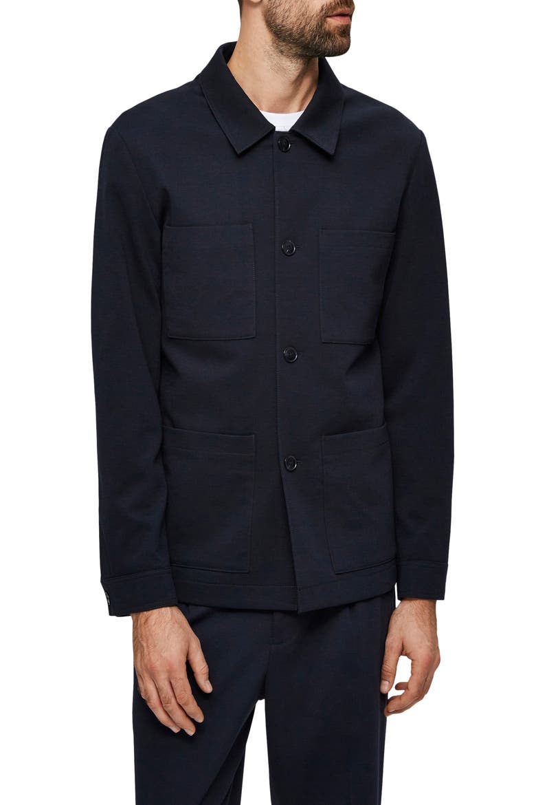 Jim Flex Hybrid Jersey Blazer Jacket, Main, color, NAVY BLAZER