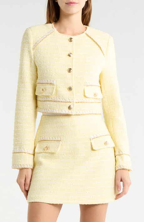 Metallic Tweed Crop Jacket