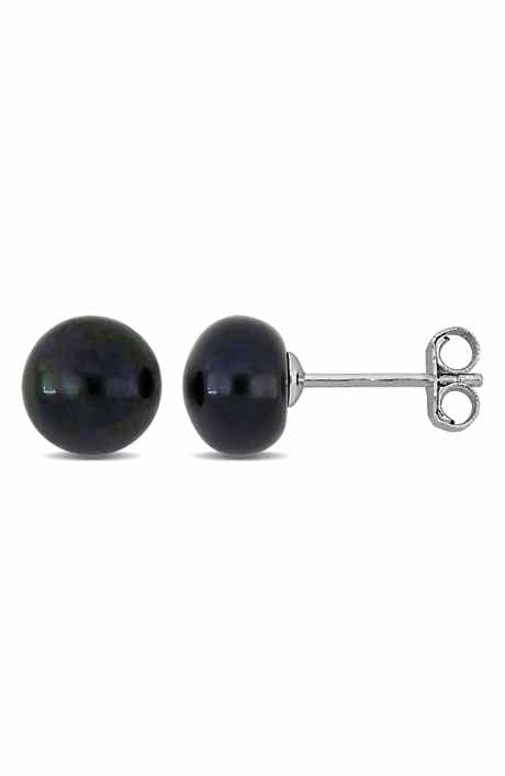 DELMAR Cultured Freshwater Pearl Stud Earrings