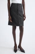 Courrèges Denim Tweed Pencil Skirt