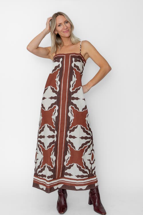West Of Kiki Ankle Dress in Capucine Border Print  product