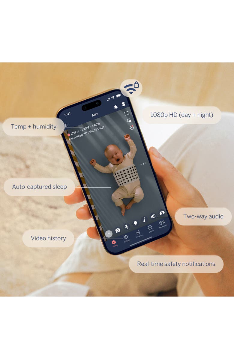 Nanit Pro Smart Baby Monitor & Wall Mount, Alternate, color, White