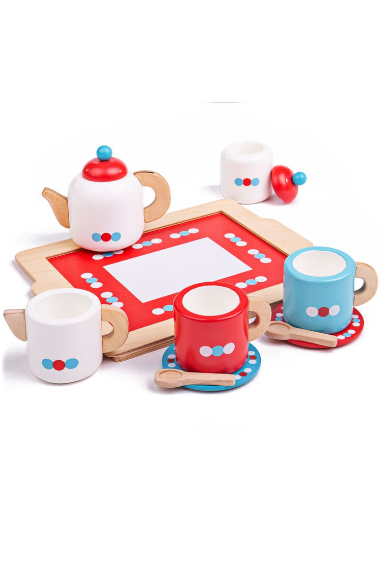 Bigjigs Toys Tea Set on a Tray, Alternate, color, 