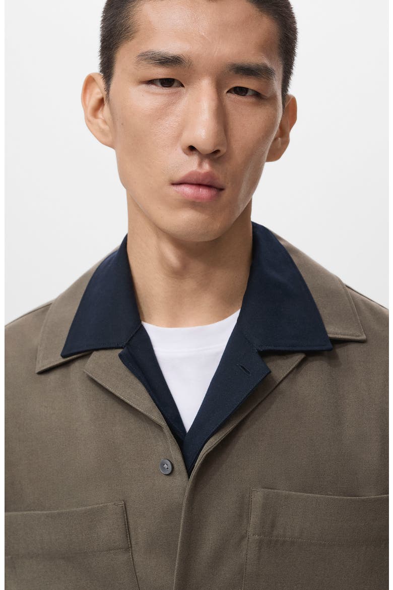 Regular Fit Overshirt, Alternate, color, KHAKI