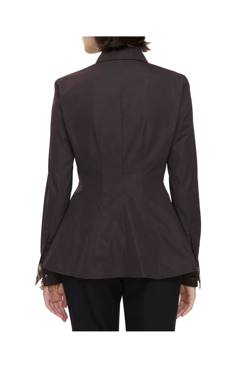 Slim Fit Cotton Poplin Shirt, Alternate, color, Bark brown