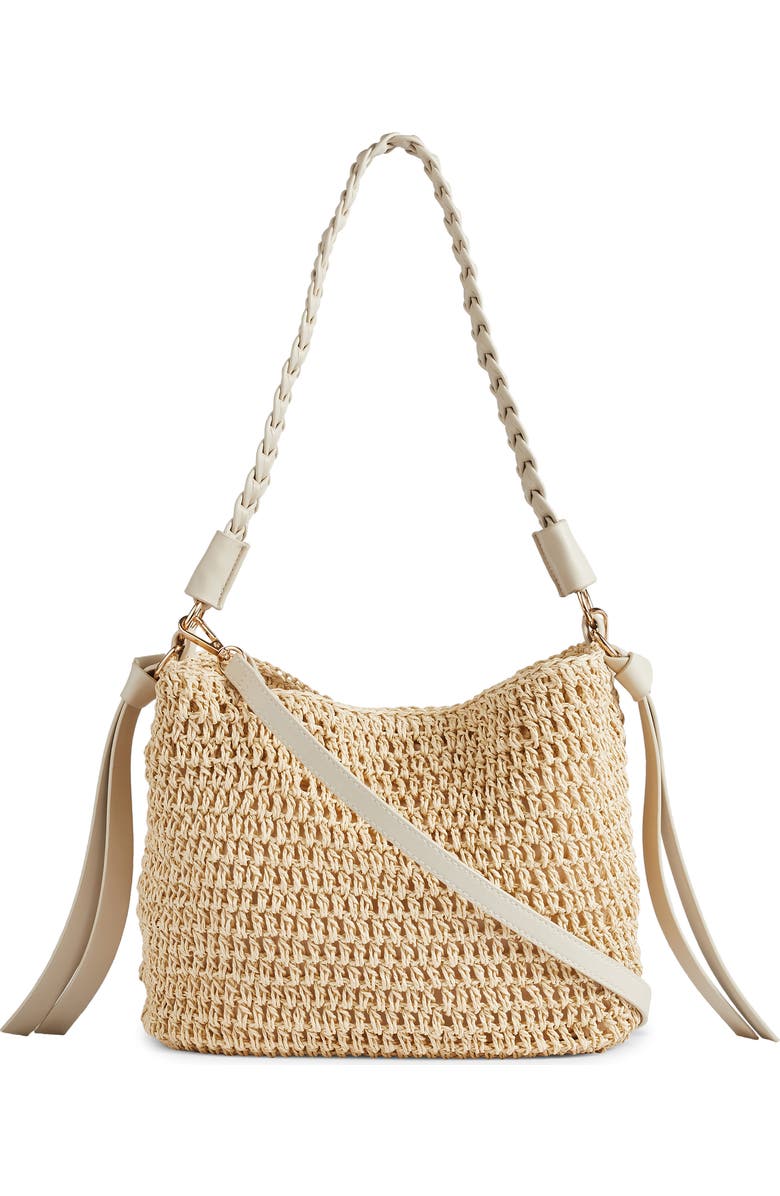 LK Bennett Issie Raffia Shoulder Bag, Alternate, color,