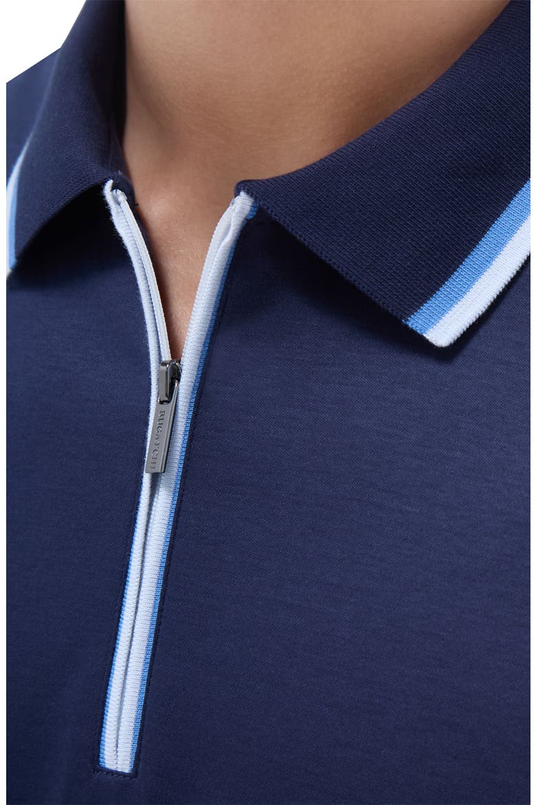 Tipped Quarter Zip Polo, Alternate, color, NAVY