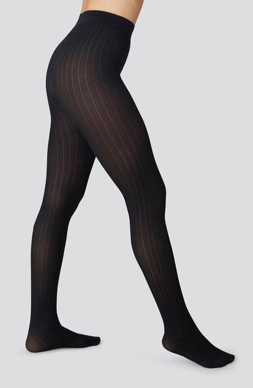 Swedish Stockings Alma Rib Tights In Black