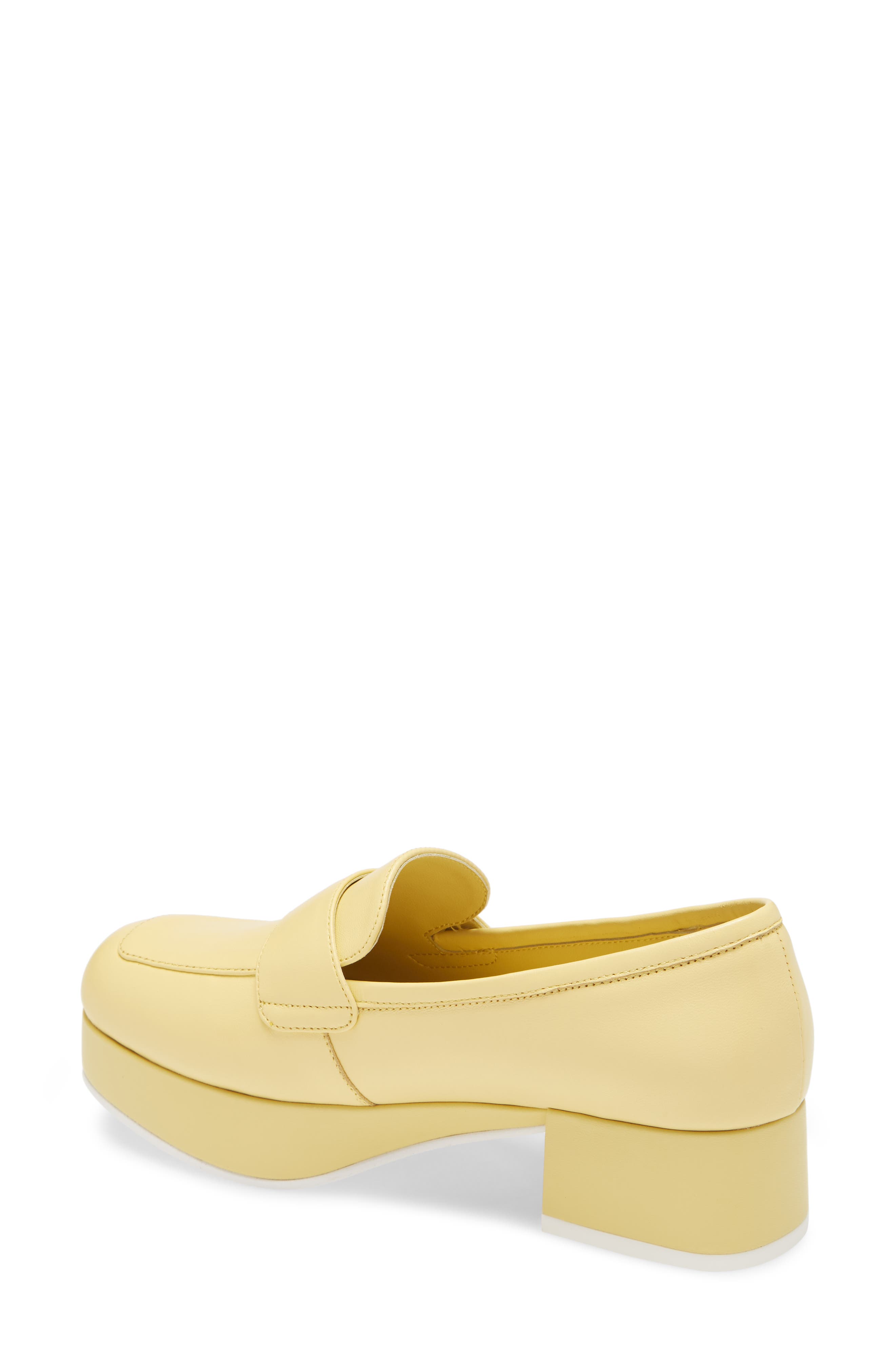Student Platform Loafer, Alternate, color, YELLOW LEATHER