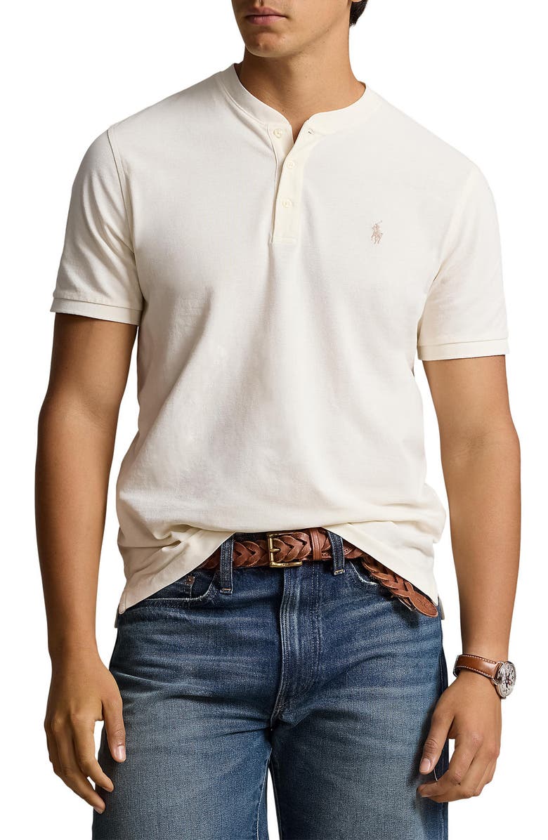 Polo Ralph Lauren Featherweight Cotton Piqué Knit Henley, Main, color,