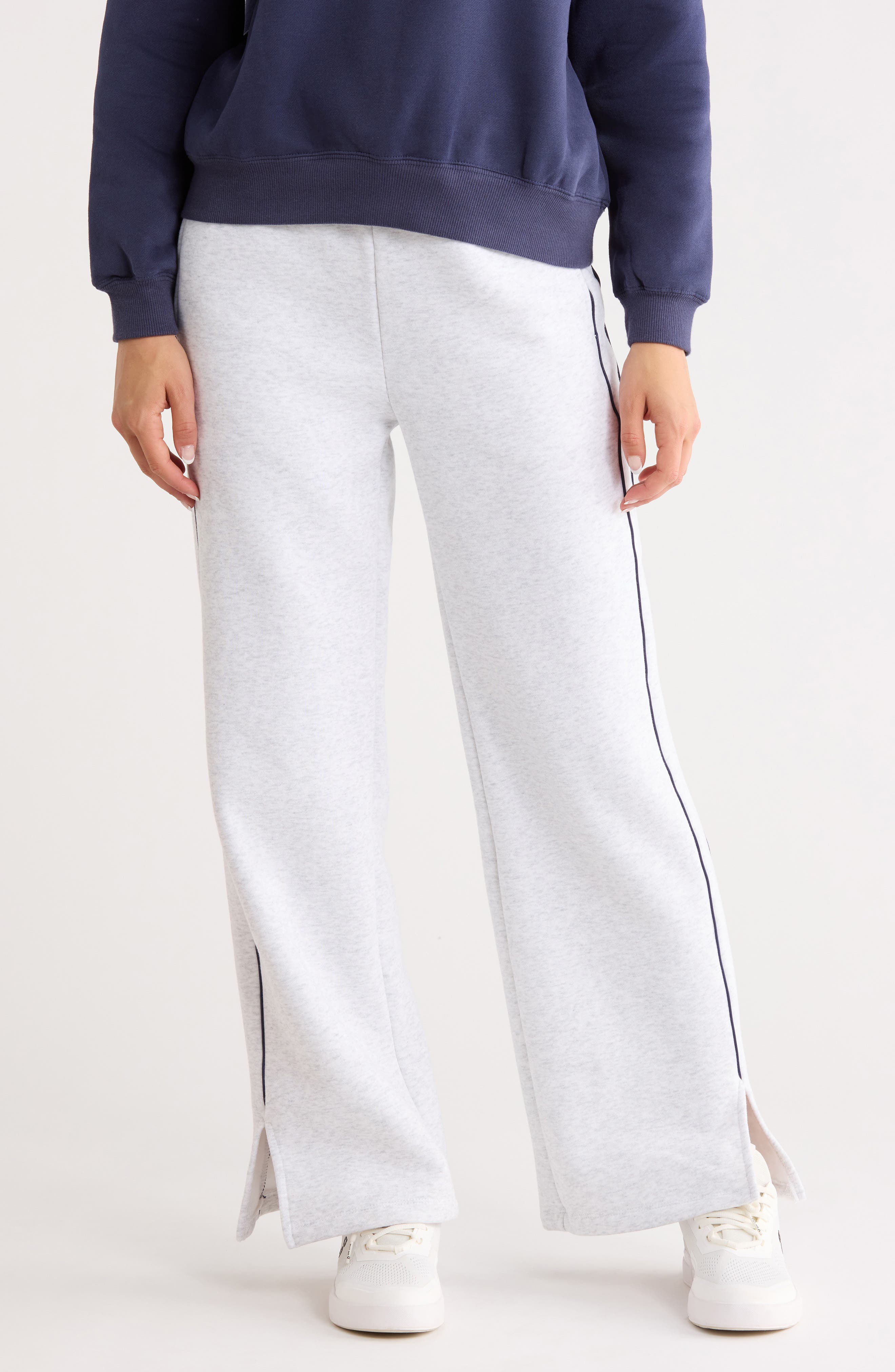 HEATHER LIGHT GREY/ NAVY
