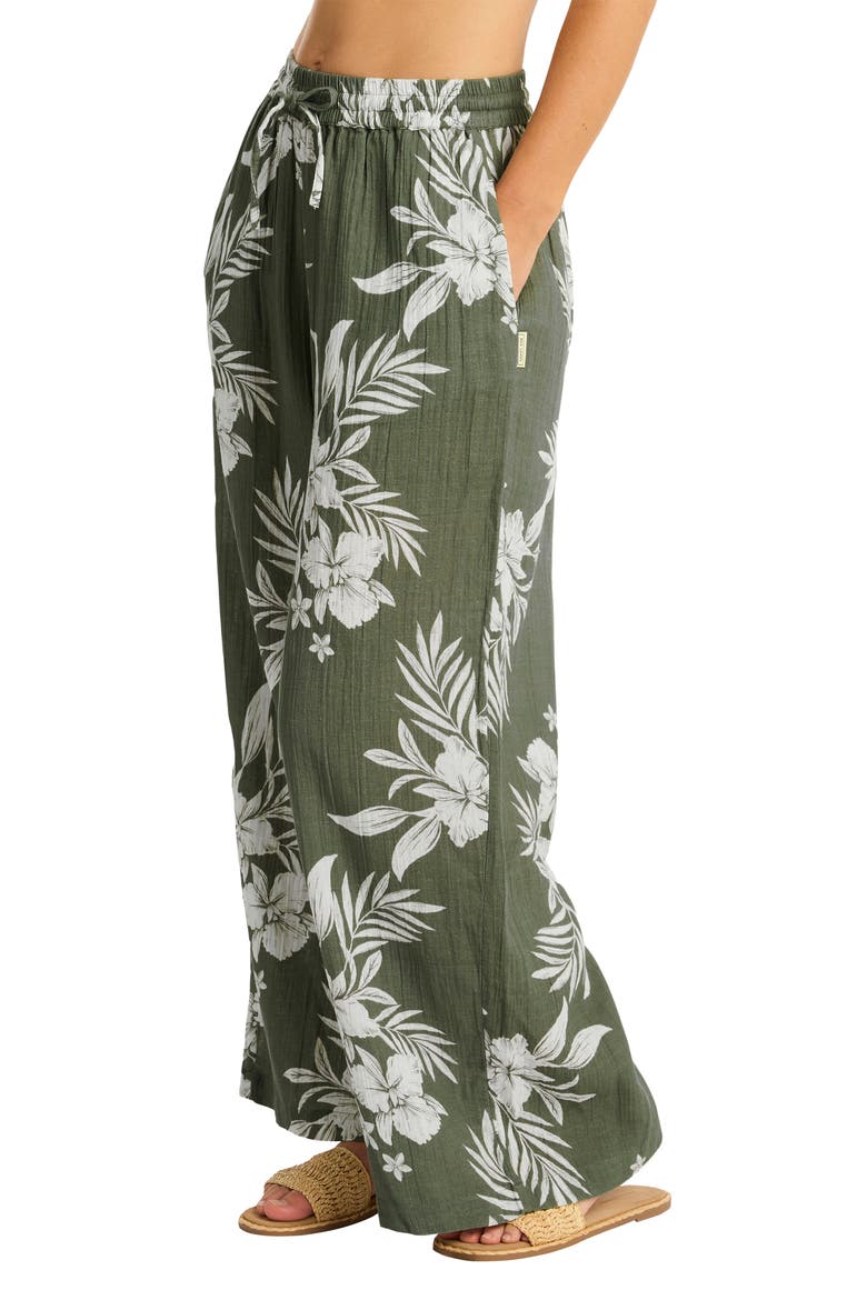 Aloha Wide Leg Cover-Up Pants, Alternate, color, KHAKI