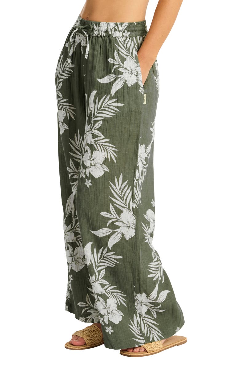 Sea Level Aloha Wide Leg Cover-Up Pants, Alternate, color, 