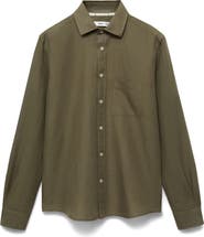 MANGO Classic Fit Linen 
Cotton Button-Up Shirt